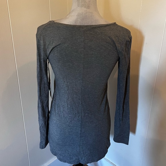 NWT Halogen Long Sleeve T-Shirt, Heather Gray, Size XXS - Picture 2 of 6